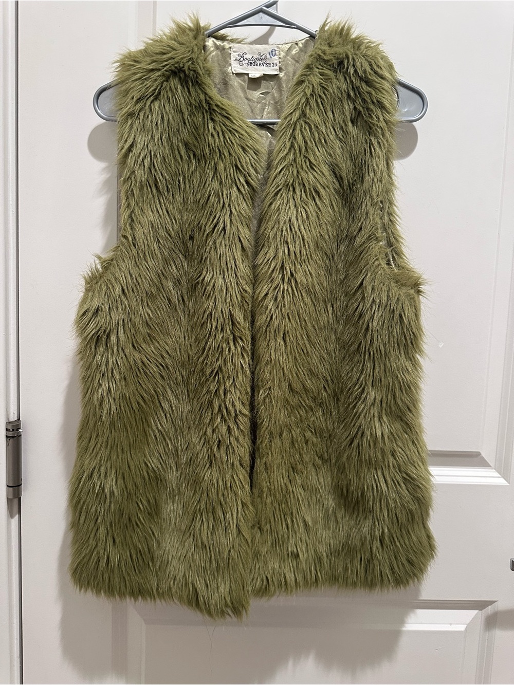 Forever 21 Gold Faux Fur Vest